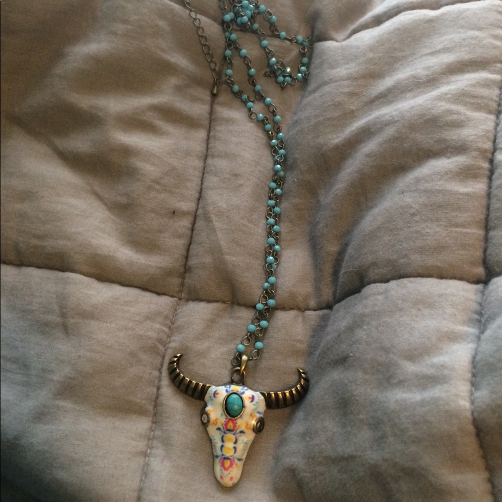Western longhorn necklace